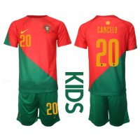 Portugal Joao Cancelo #20 Replica Home Minikit World Cup 2022 Short Sleeve (+ pants)